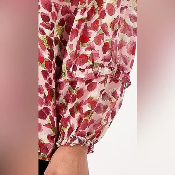 Belle by Kim Gravel Women's Pink Patterned Top - Picture 7 of 10